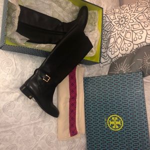 New Tory Burch Brooke knee boot 25mm calf leather
